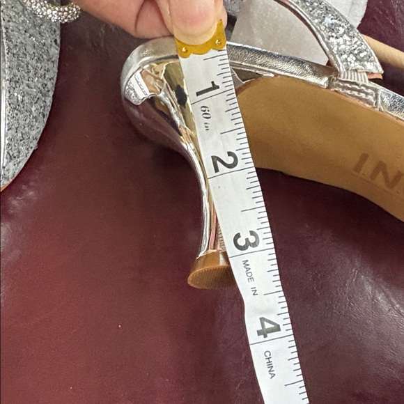 INC International Concepts Silver Glitter Sandals - Picture 8 of 8